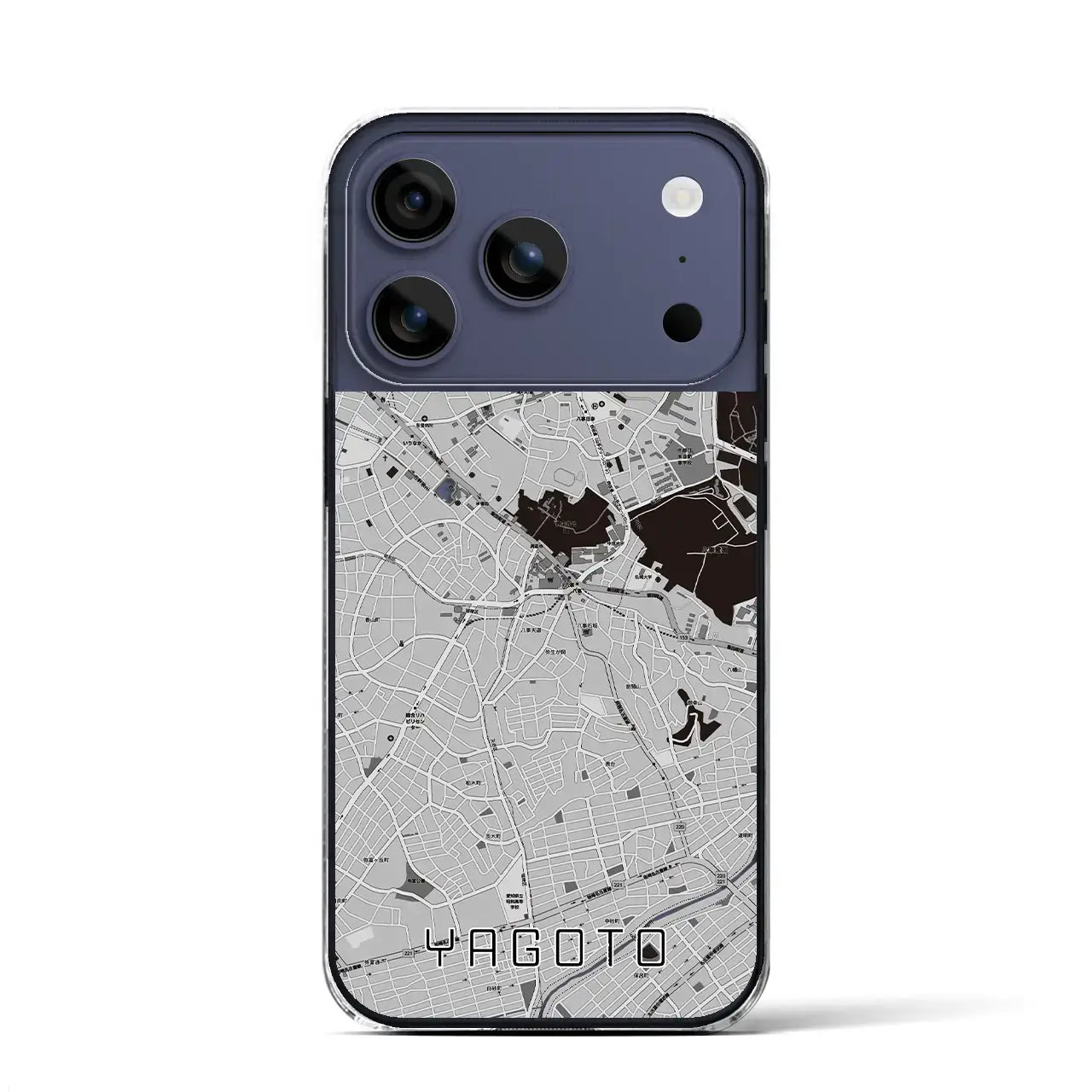 【八事(愛知県)】地図柄iPhoneケース(クリアタイプ)