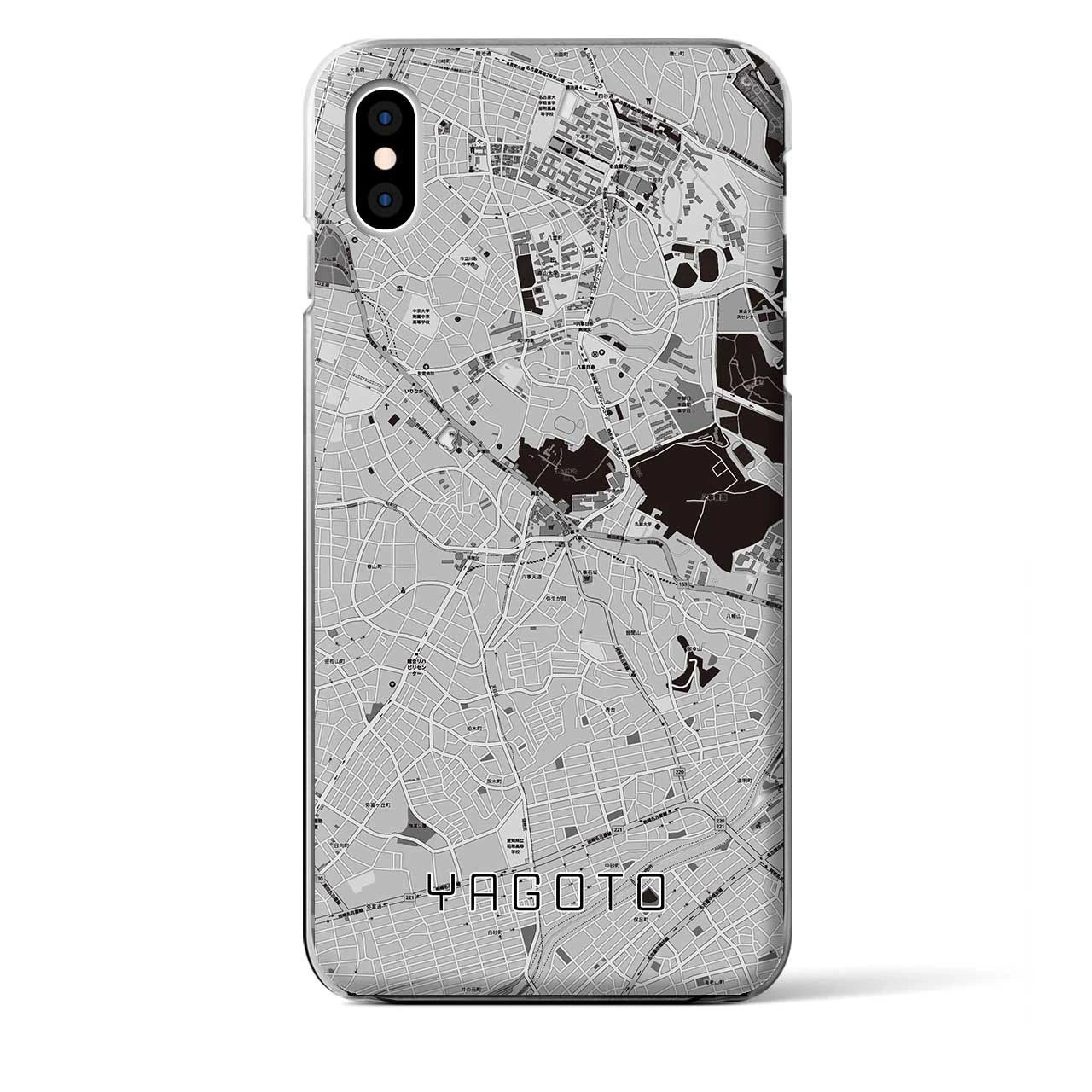 【八事(愛知県)】地図柄iPhoneケース(クリアタイプ)