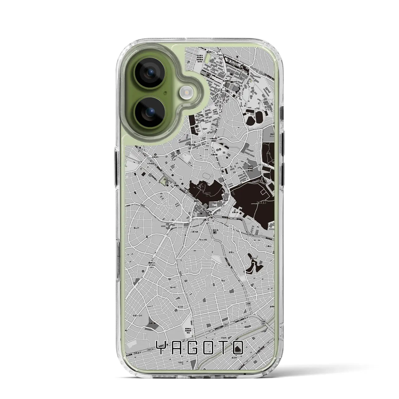 【八事(愛知県)】地図柄iPhoneケース(MagSafeタイプ)