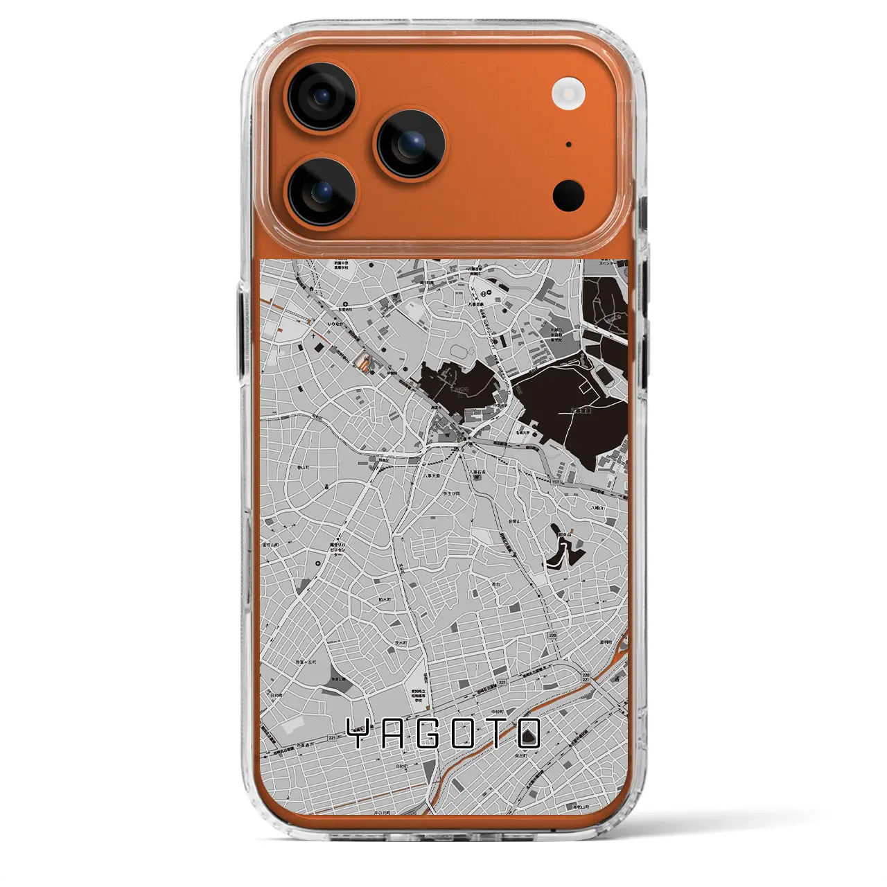 【八事(愛知県)】地図柄iPhoneケース(MagSafeタイプ)