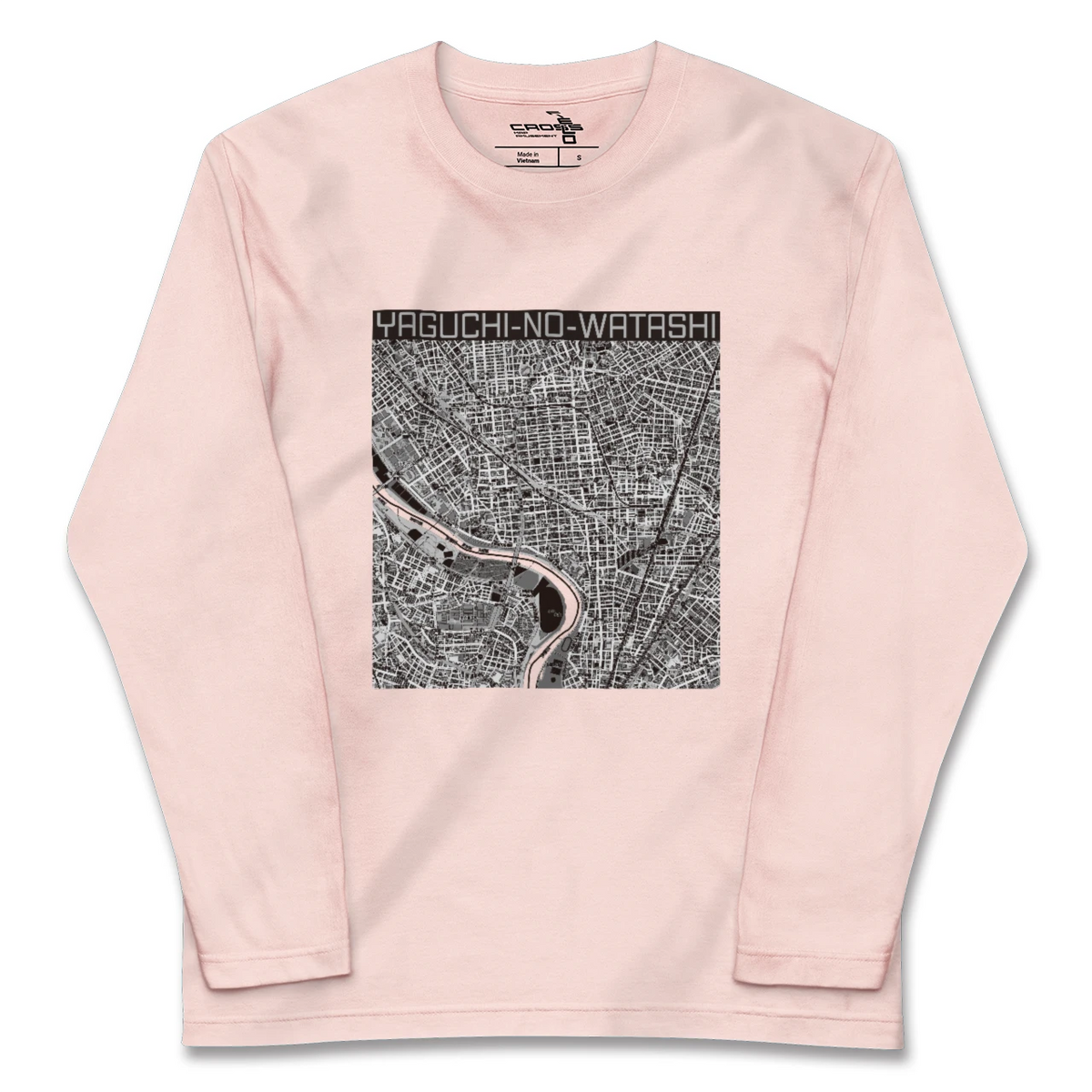 【矢口渡(東京都)】地図柄ロングスリーブTシャツ