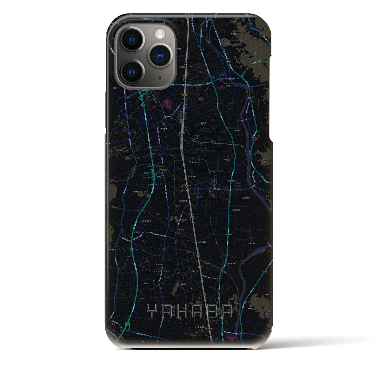 【矢巾(岩手県)】地図柄iPhoneケース(バックカバータイプ)
