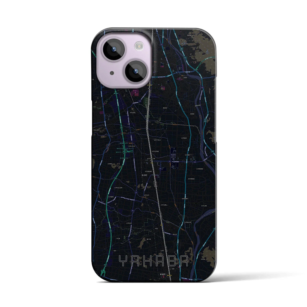 【矢巾(岩手県)】地図柄iPhoneケース(バックカバータイプ)