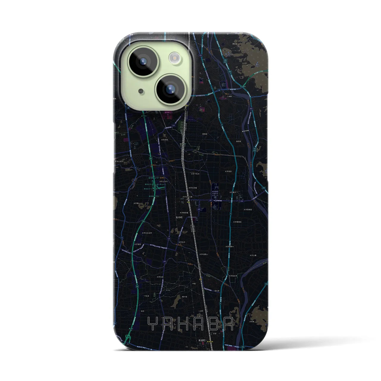 【矢巾(岩手県)】地図柄iPhoneケース(バックカバータイプ)