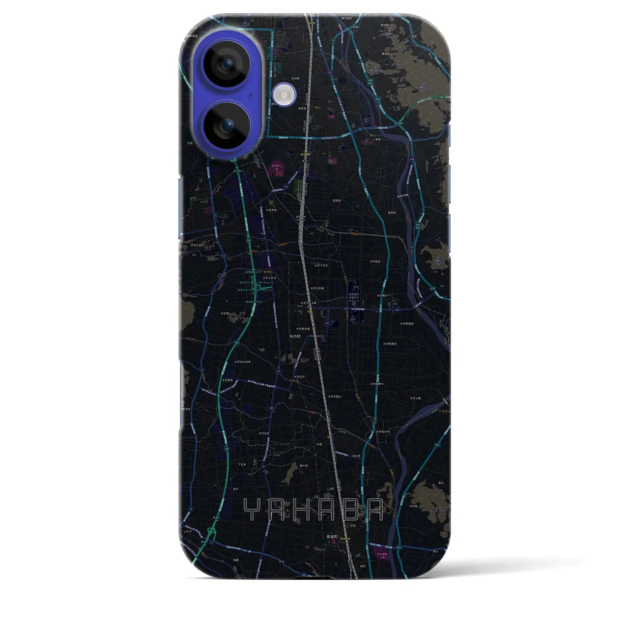 【矢巾(岩手県)】地図柄iPhoneケース(バックカバータイプ)