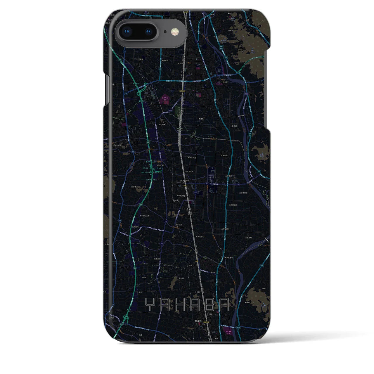 【矢巾(岩手県)】地図柄iPhoneケース(バックカバータイプ)
