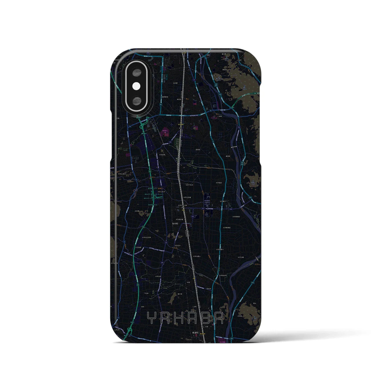 【矢巾(岩手県)】地図柄iPhoneケース(バックカバータイプ)