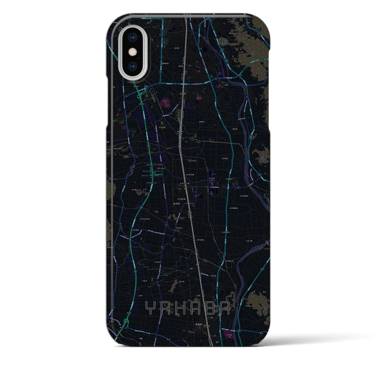 【矢巾(岩手県)】地図柄iPhoneケース(バックカバータイプ)