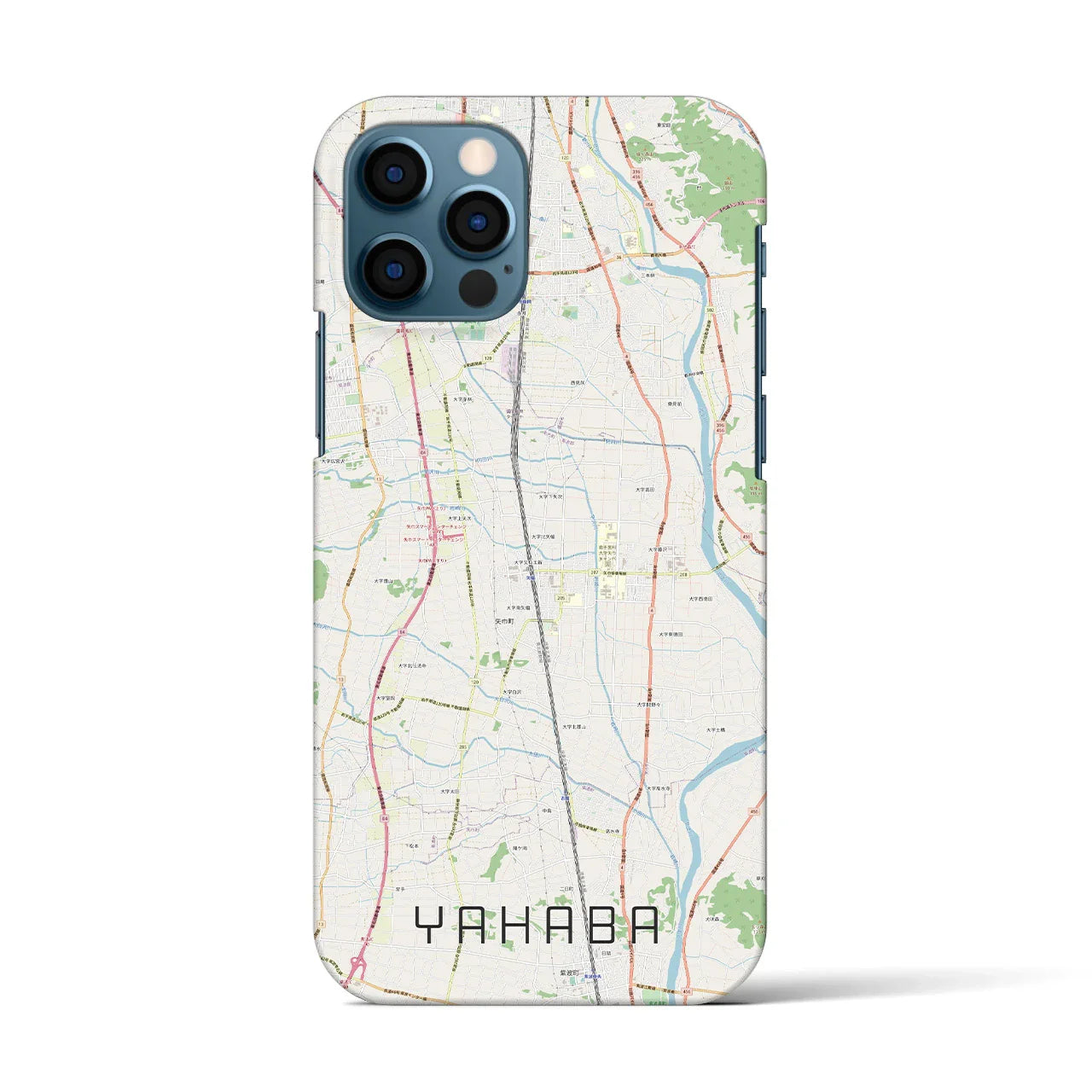 【矢巾(岩手県)】地図柄iPhoneケース(バックカバータイプ)