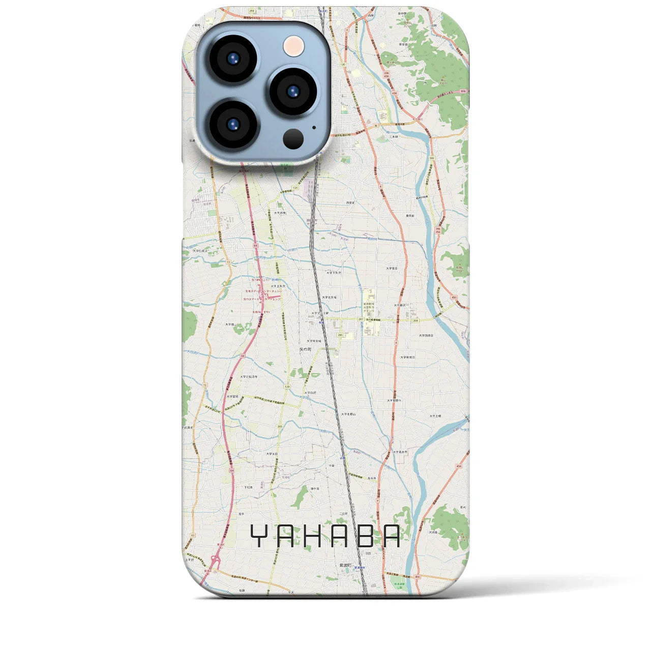 【矢巾(岩手県)】地図柄iPhoneケース(バックカバータイプ)