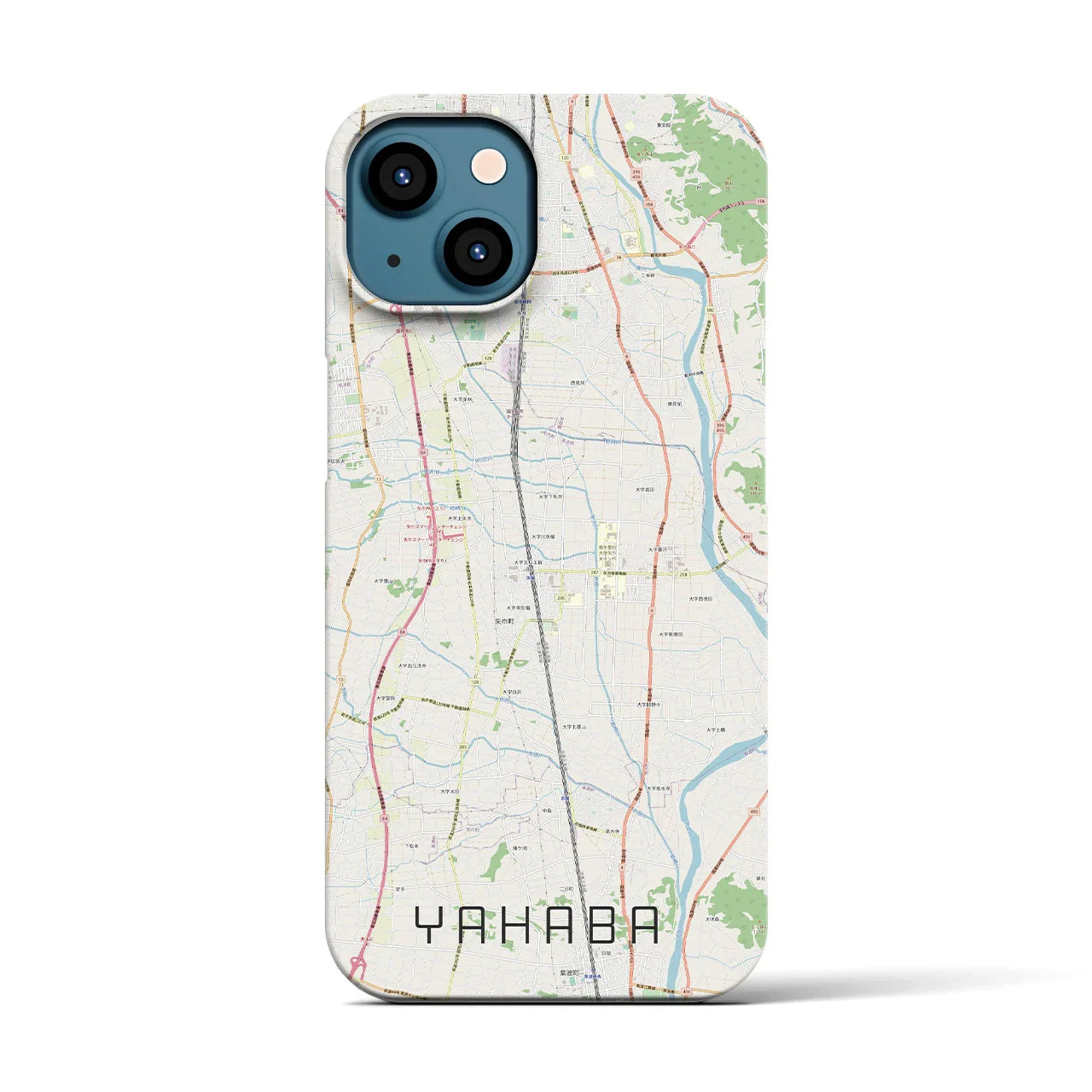 【矢巾(岩手県)】地図柄iPhoneケース(バックカバータイプ)