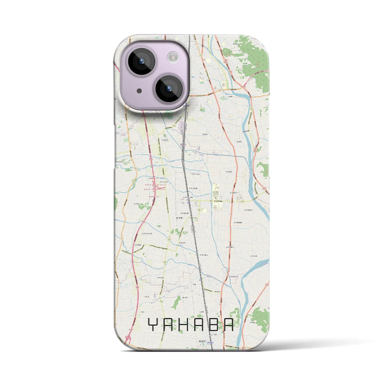【矢巾(岩手県)】地図柄iPhoneケース(バックカバータイプ)