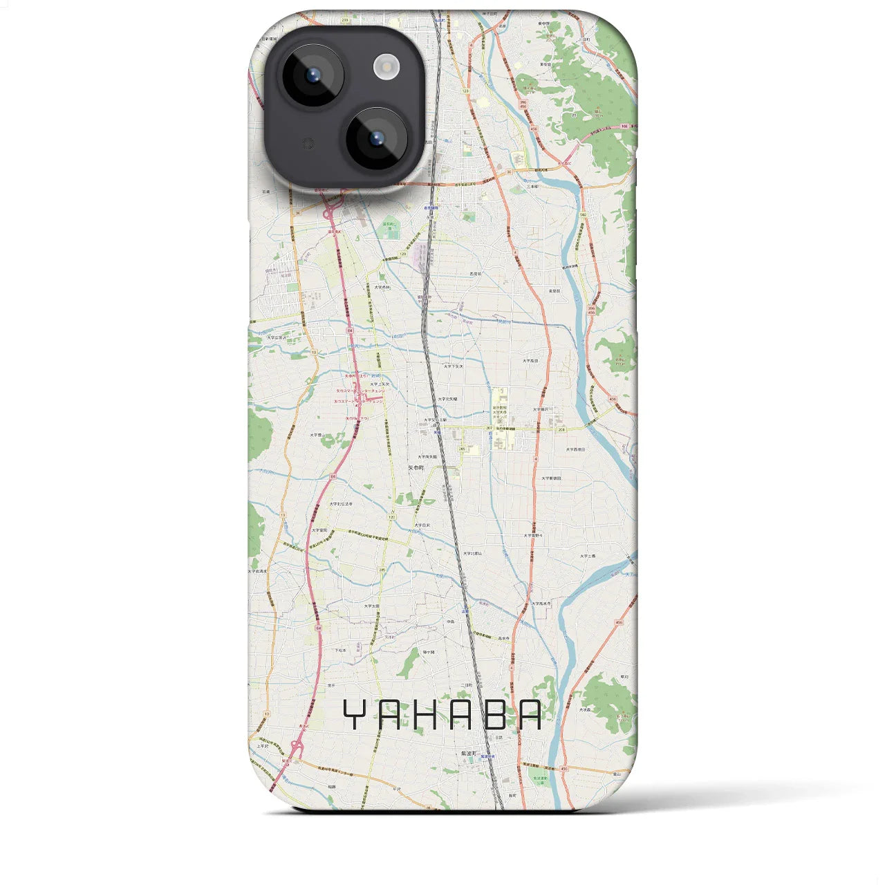 【矢巾(岩手県)】地図柄iPhoneケース(バックカバータイプ)