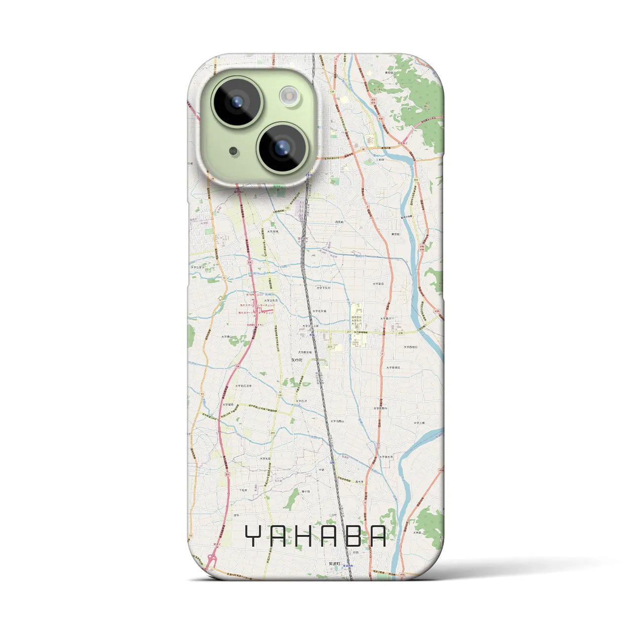 【矢巾(岩手県)】地図柄iPhoneケース(バックカバータイプ)