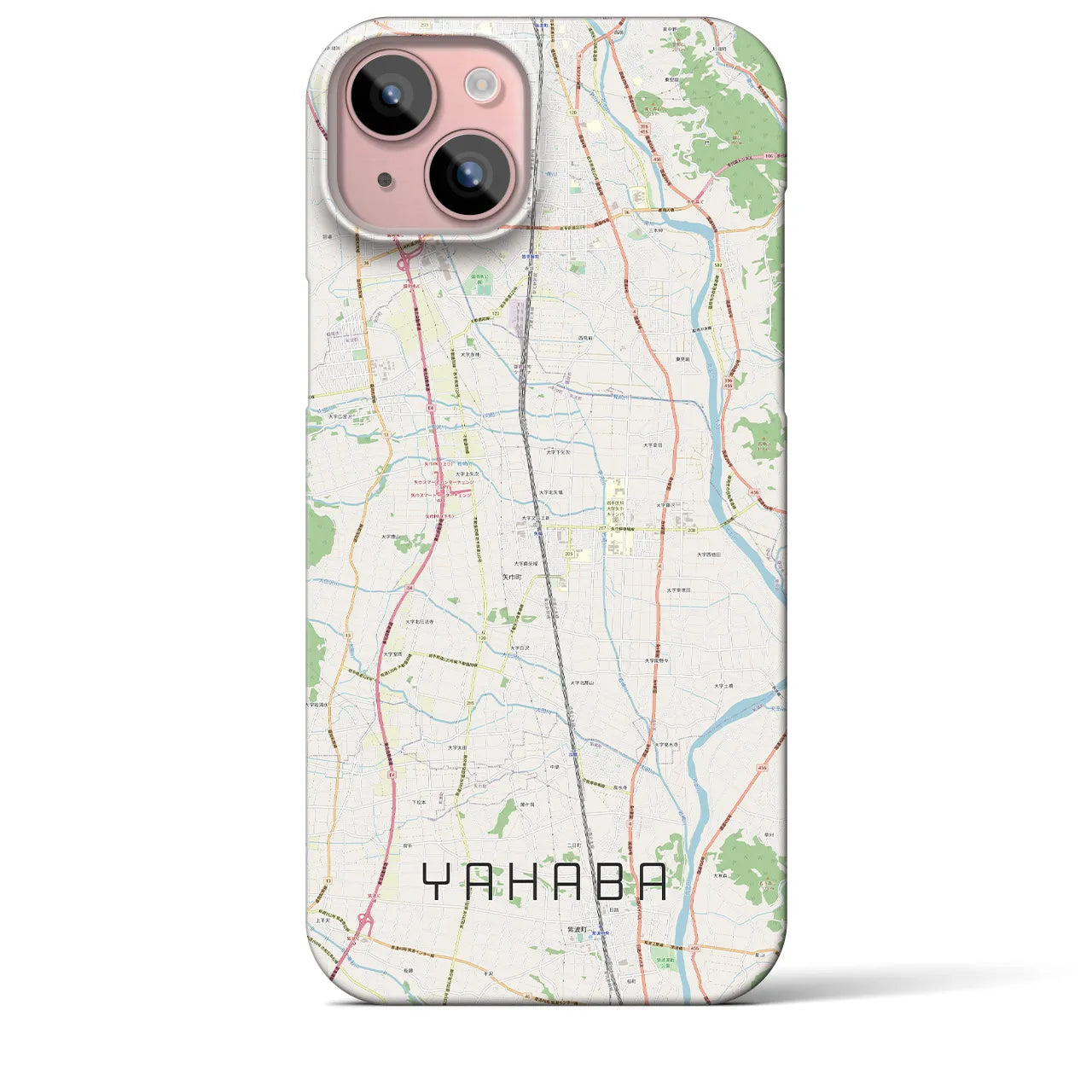 【矢巾(岩手県)】地図柄iPhoneケース(バックカバータイプ)
