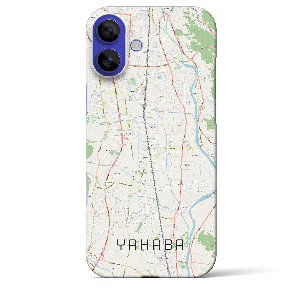 【矢巾(岩手県)】地図柄iPhoneケース(バックカバータイプ)ナチュラル・iPhone 16 Pro Max 用