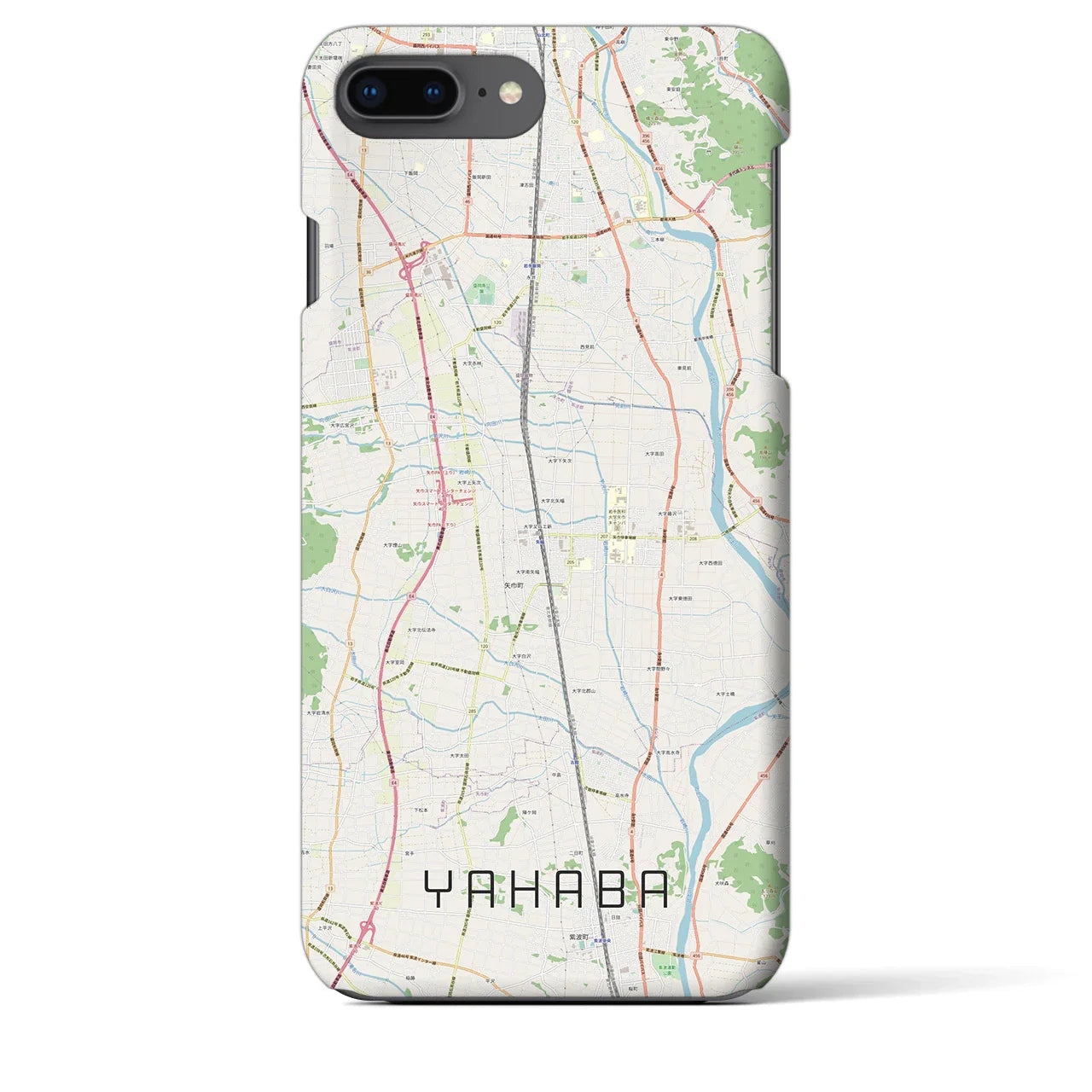 【矢巾(岩手県)】地図柄iPhoneケース(バックカバータイプ)
