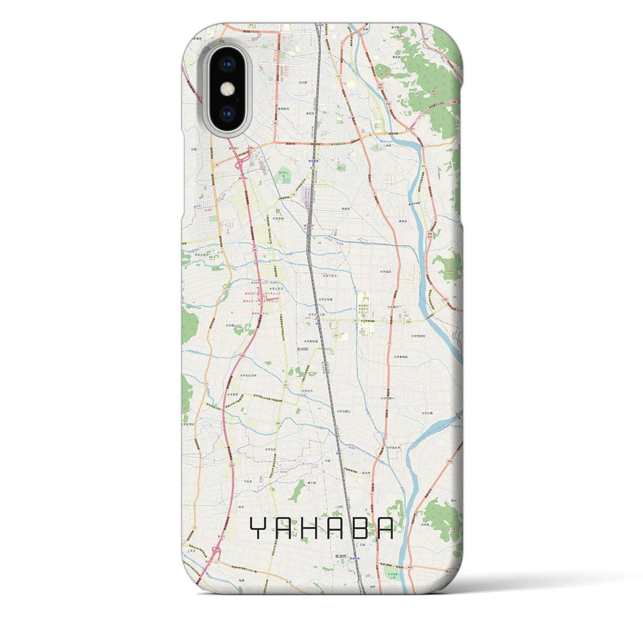 【矢巾(岩手県)】地図柄iPhoneケース(バックカバータイプ)
