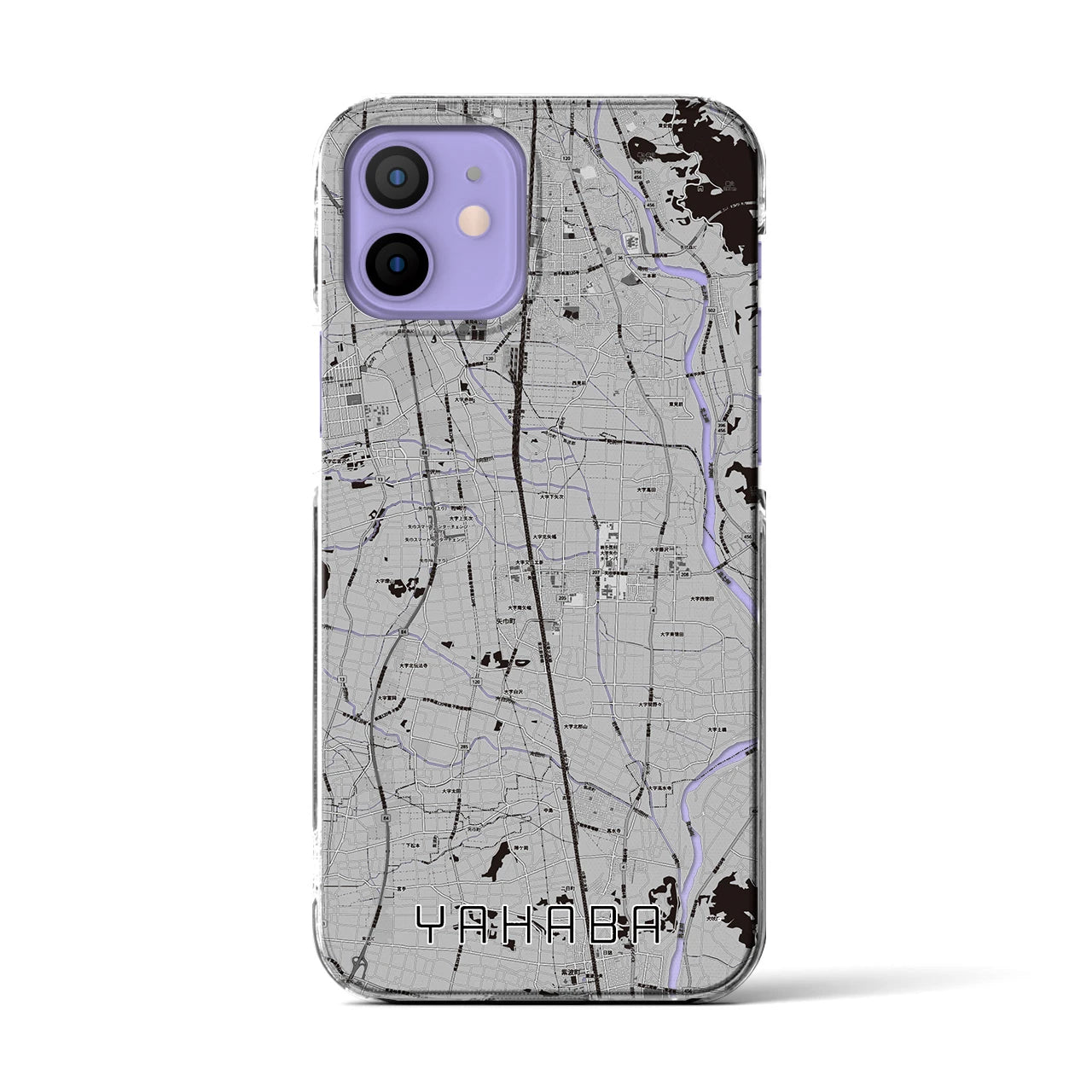 【矢巾(岩手県)】地図柄iPhoneケース(クリアタイプ)