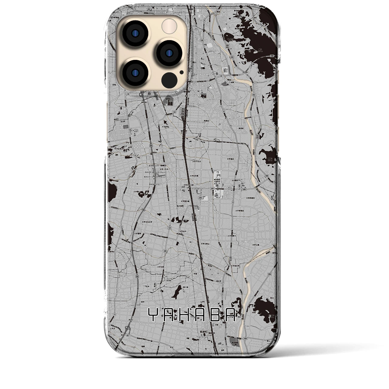 【矢巾(岩手県)】地図柄iPhoneケース(クリアタイプ)