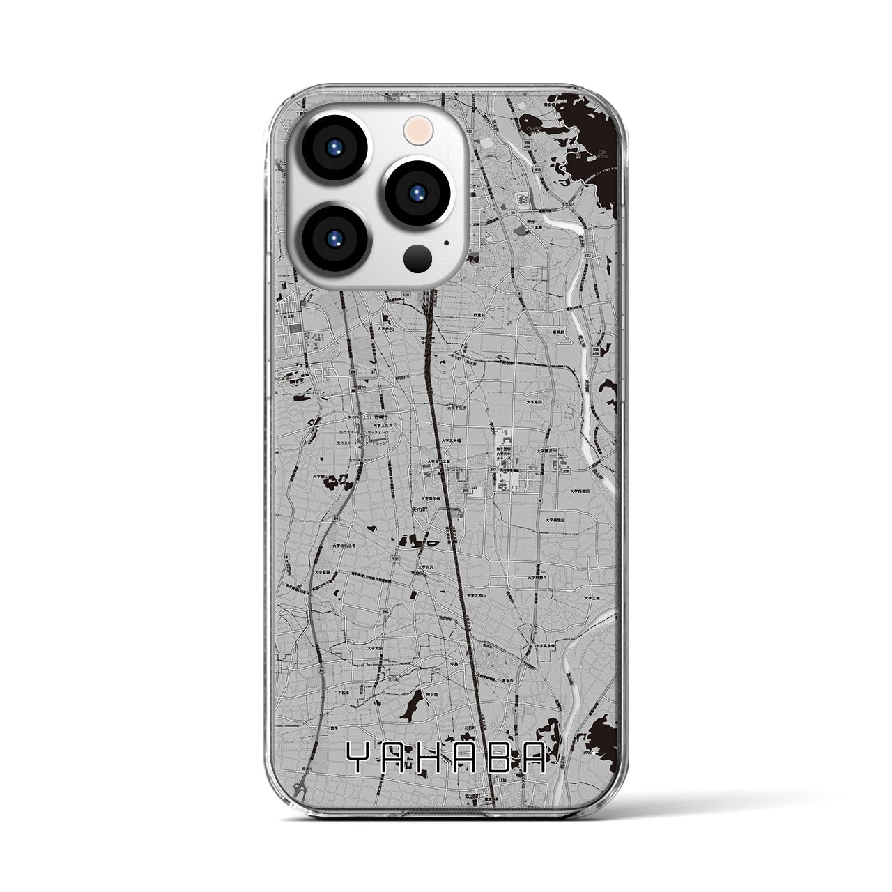 【矢巾(岩手県)】地図柄iPhoneケース(クリアタイプ)