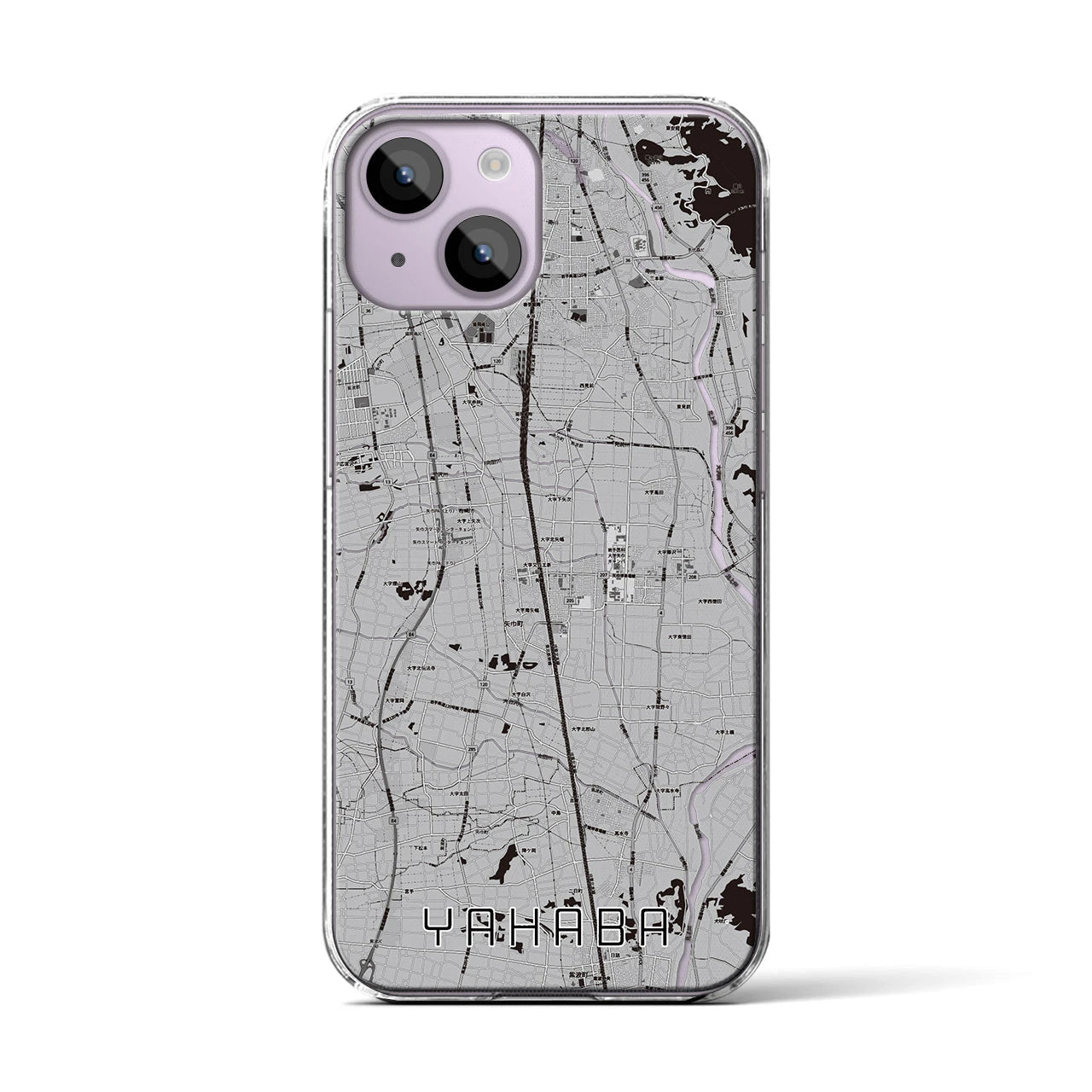 【矢巾(岩手県)】地図柄iPhoneケース(クリアタイプ)