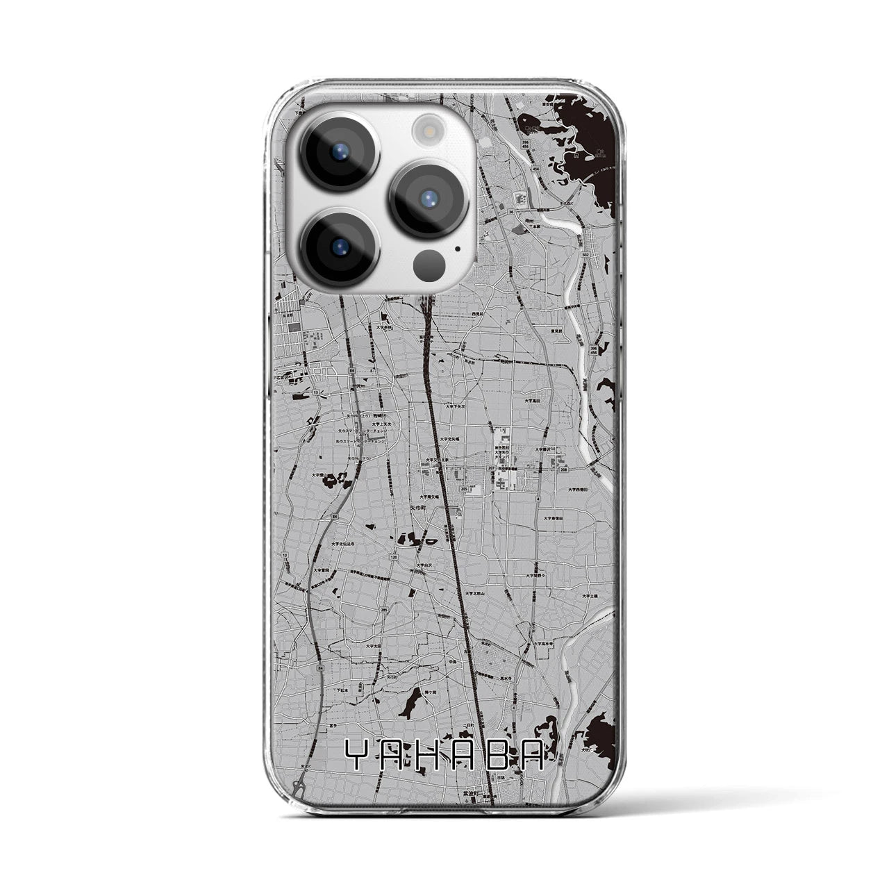 【矢巾(岩手県)】地図柄iPhoneケース(クリアタイプ)