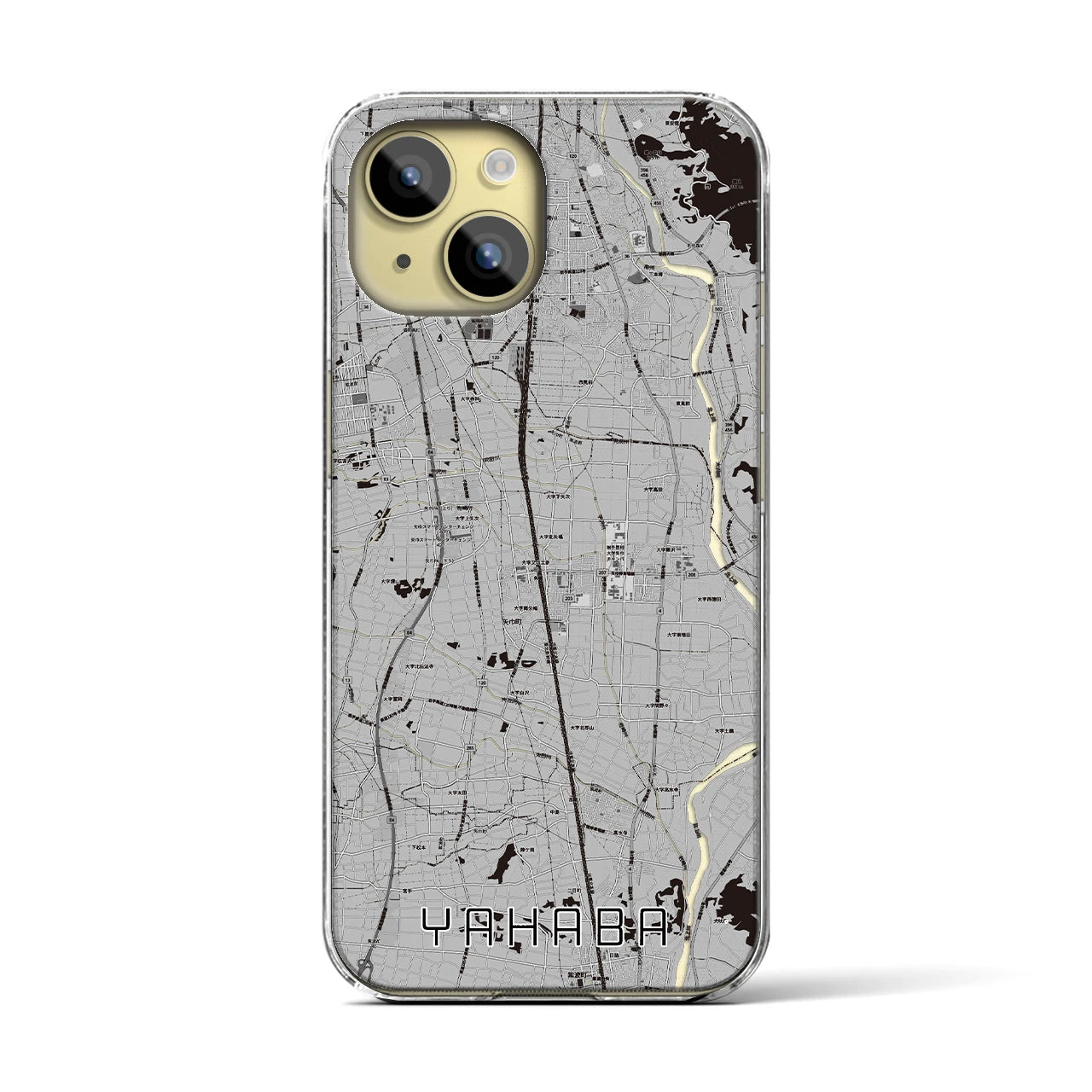 【矢巾(岩手県)】地図柄iPhoneケース(クリアタイプ)