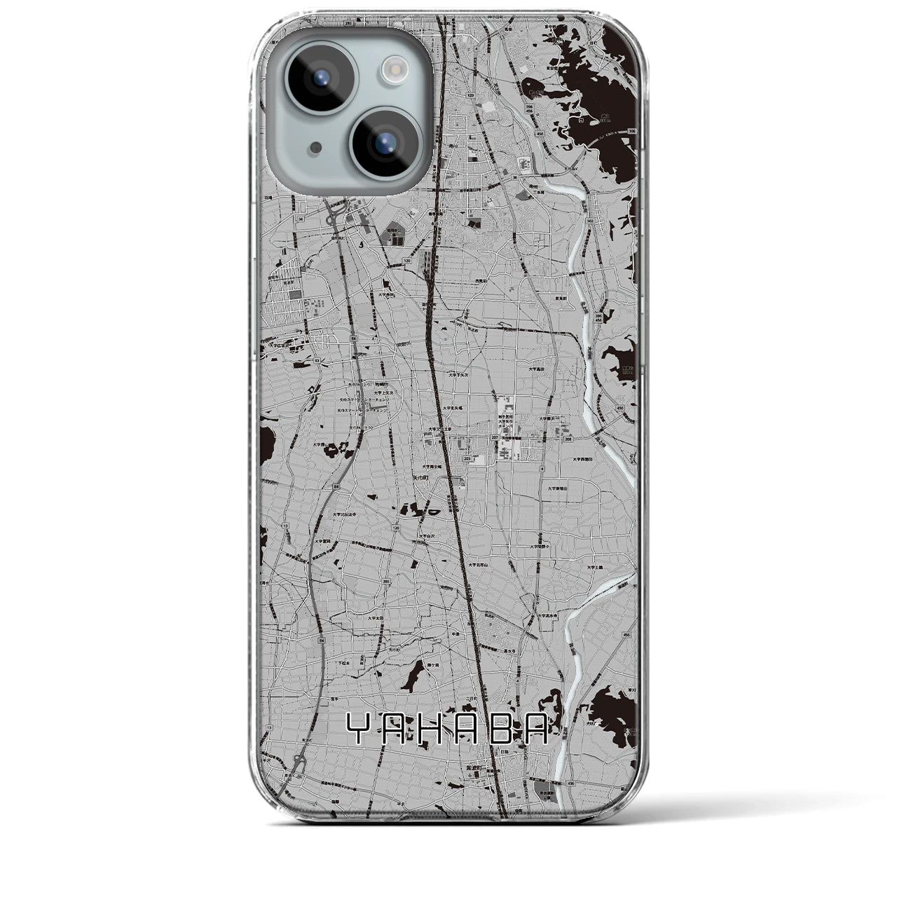 【矢巾(岩手県)】地図柄iPhoneケース(クリアタイプ)