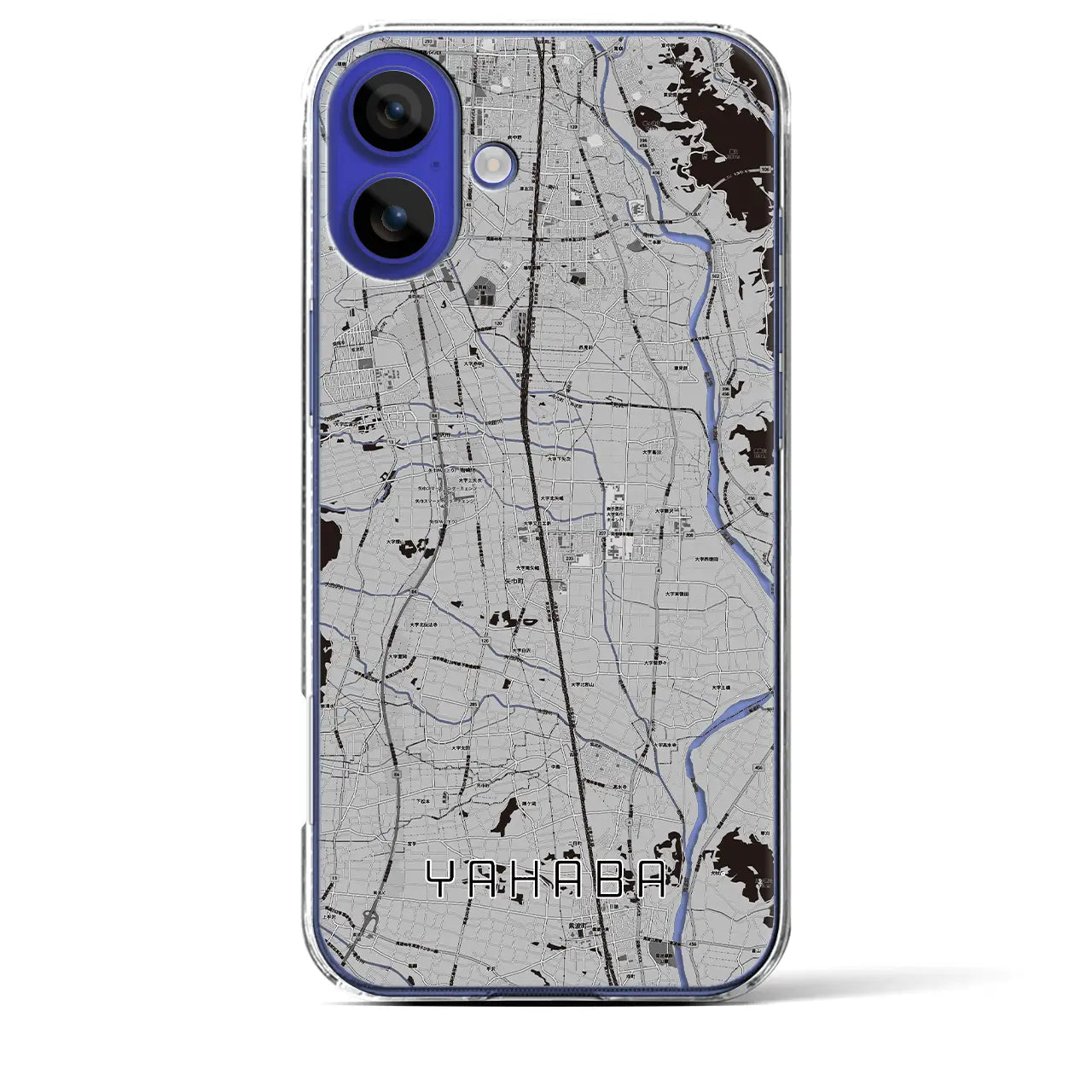 【矢巾(岩手県)】地図柄iPhoneケース(クリアタイプ)