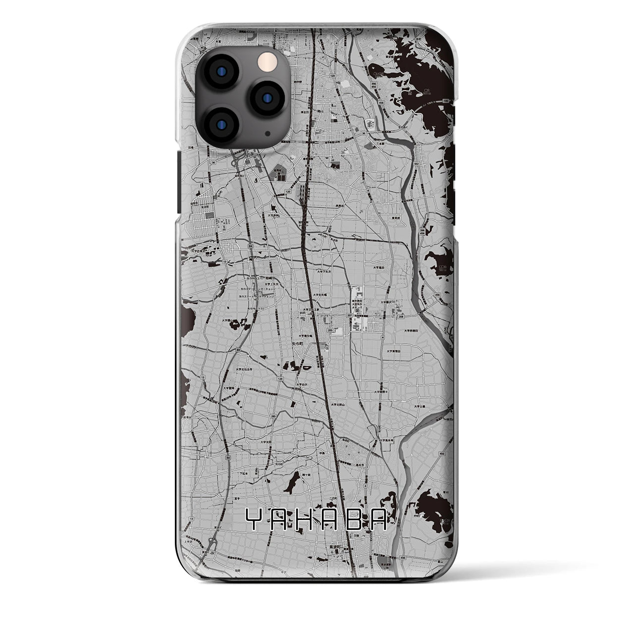 【矢巾(岩手県)】地図柄iPhoneケース(クリアタイプ)