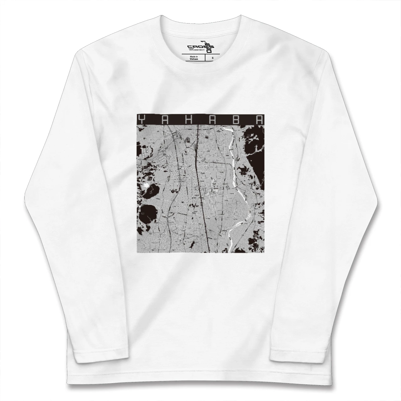 【矢巾(岩手県)】地図柄ロングスリーブTシャツ
