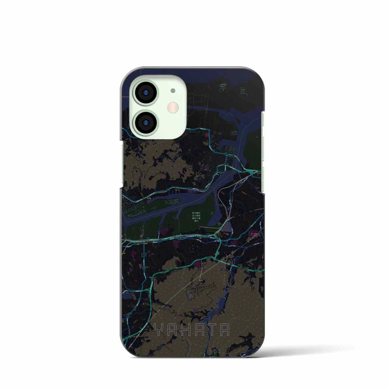 【八幡(福岡県)】地図柄iPhoneケース(バックカバータイプ)