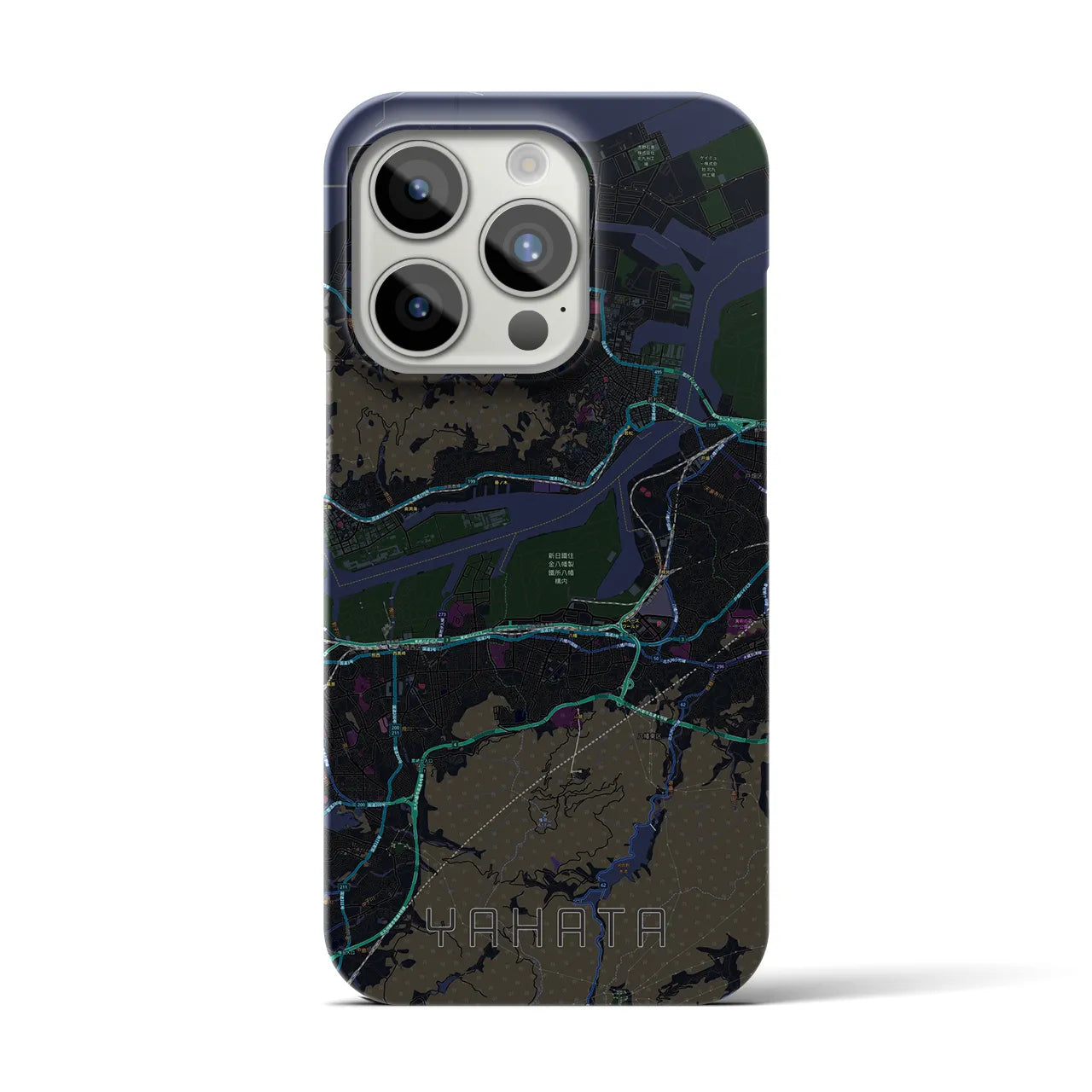 【八幡(福岡県)】地図柄iPhoneケース(バックカバータイプ)