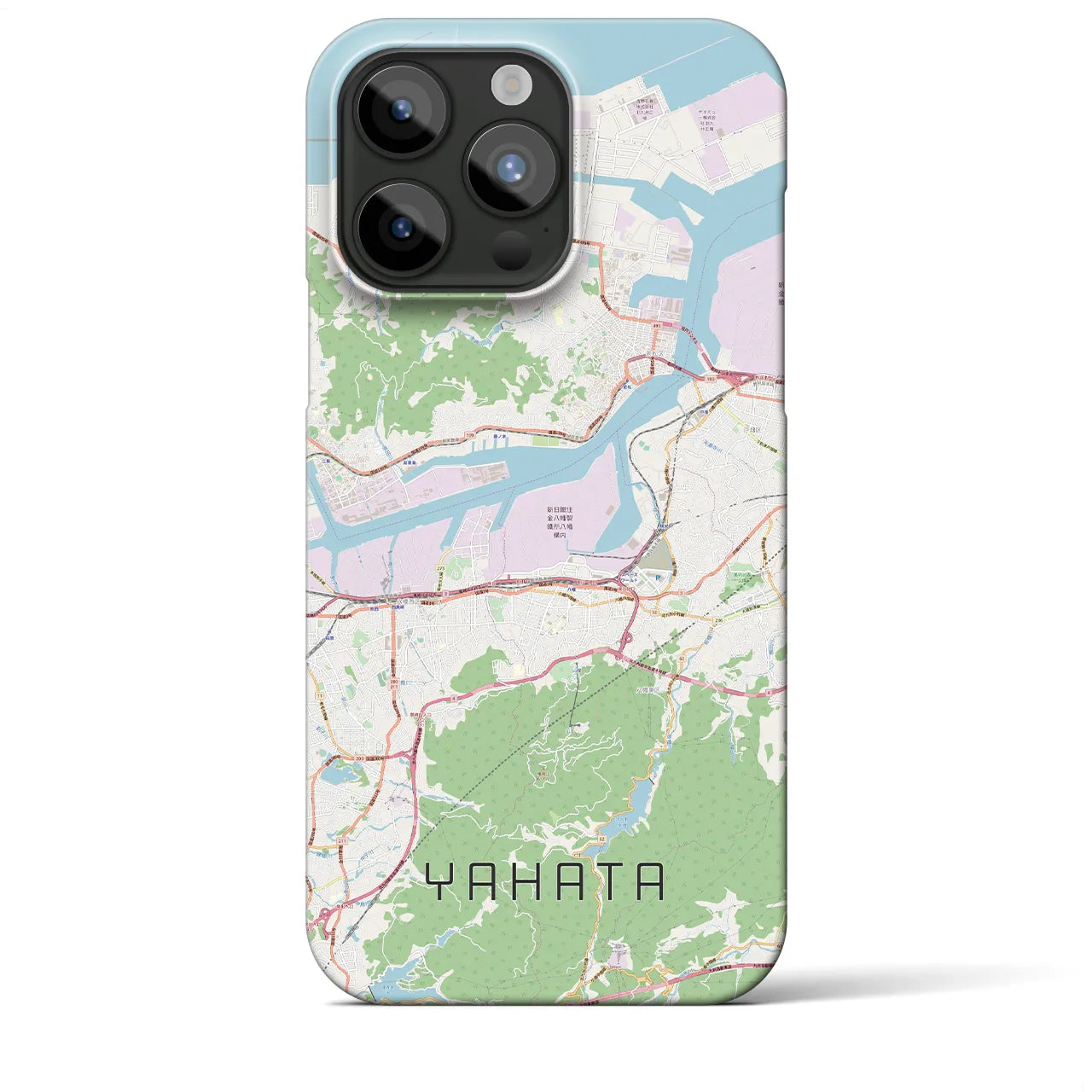 【八幡(福岡県)】地図柄iPhoneケース(バックカバータイプ)