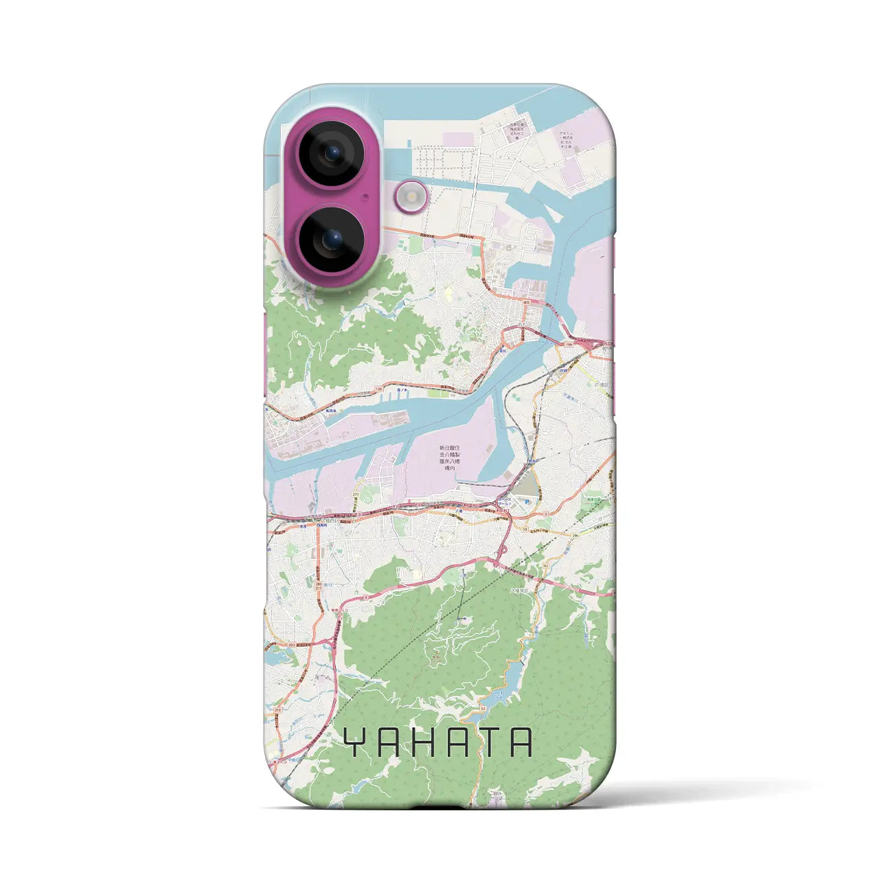 【八幡(福岡県)】地図柄iPhoneケース(バックカバータイプ)