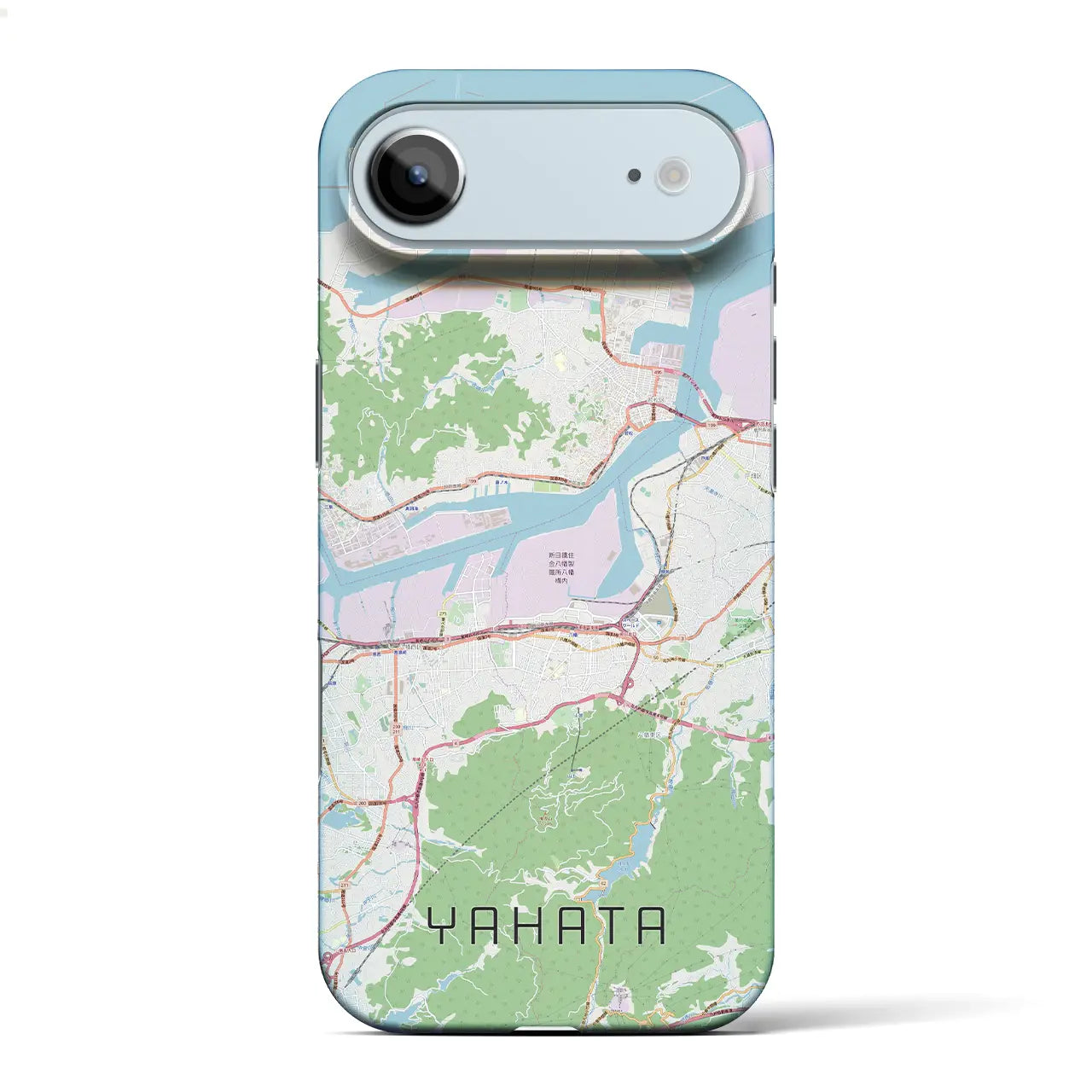 【八幡(福岡県)】地図柄iPhoneケース(バックカバータイプ)