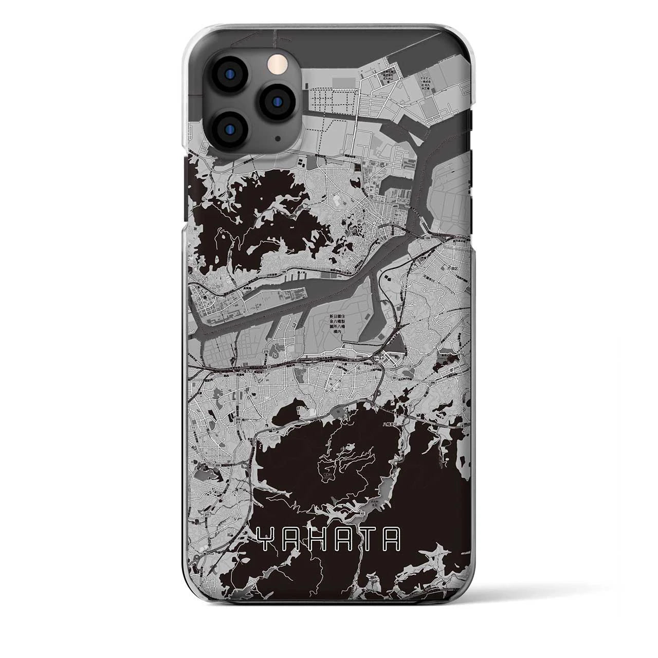 【八幡(福岡県)】地図柄iPhoneケース(クリアタイプ)