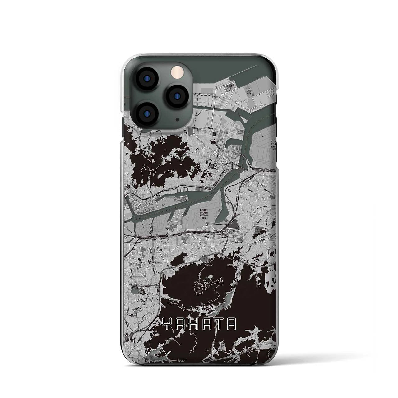 【八幡(福岡県)】地図柄iPhoneケース(クリアタイプ)