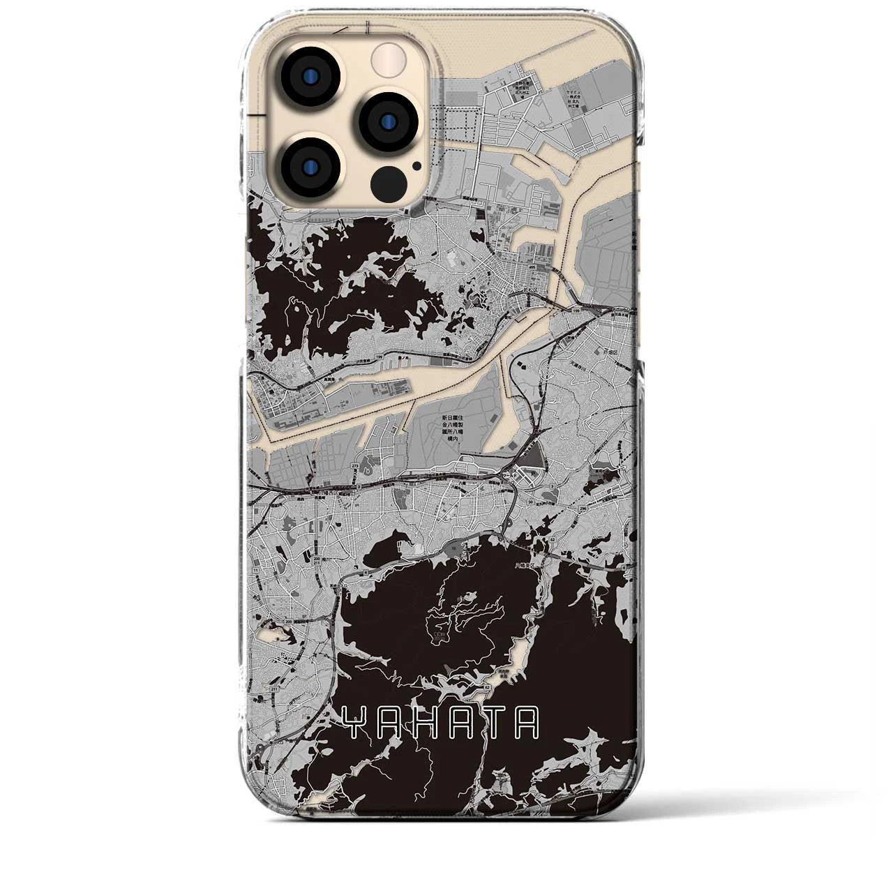 【八幡(福岡県)】地図柄iPhoneケース(クリアタイプ)