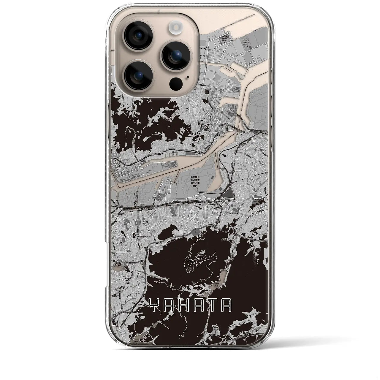 【八幡(福岡県)】地図柄iPhoneケース(クリアタイプ)