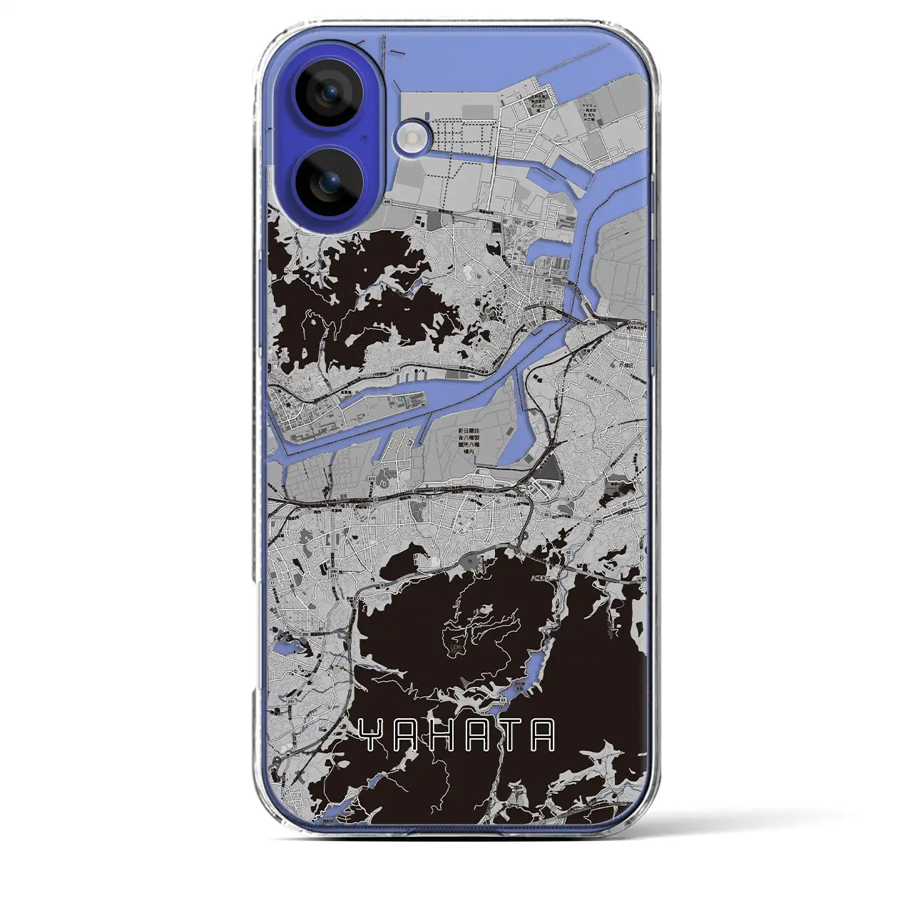 【八幡(福岡県)】地図柄iPhoneケース(クリアタイプ)