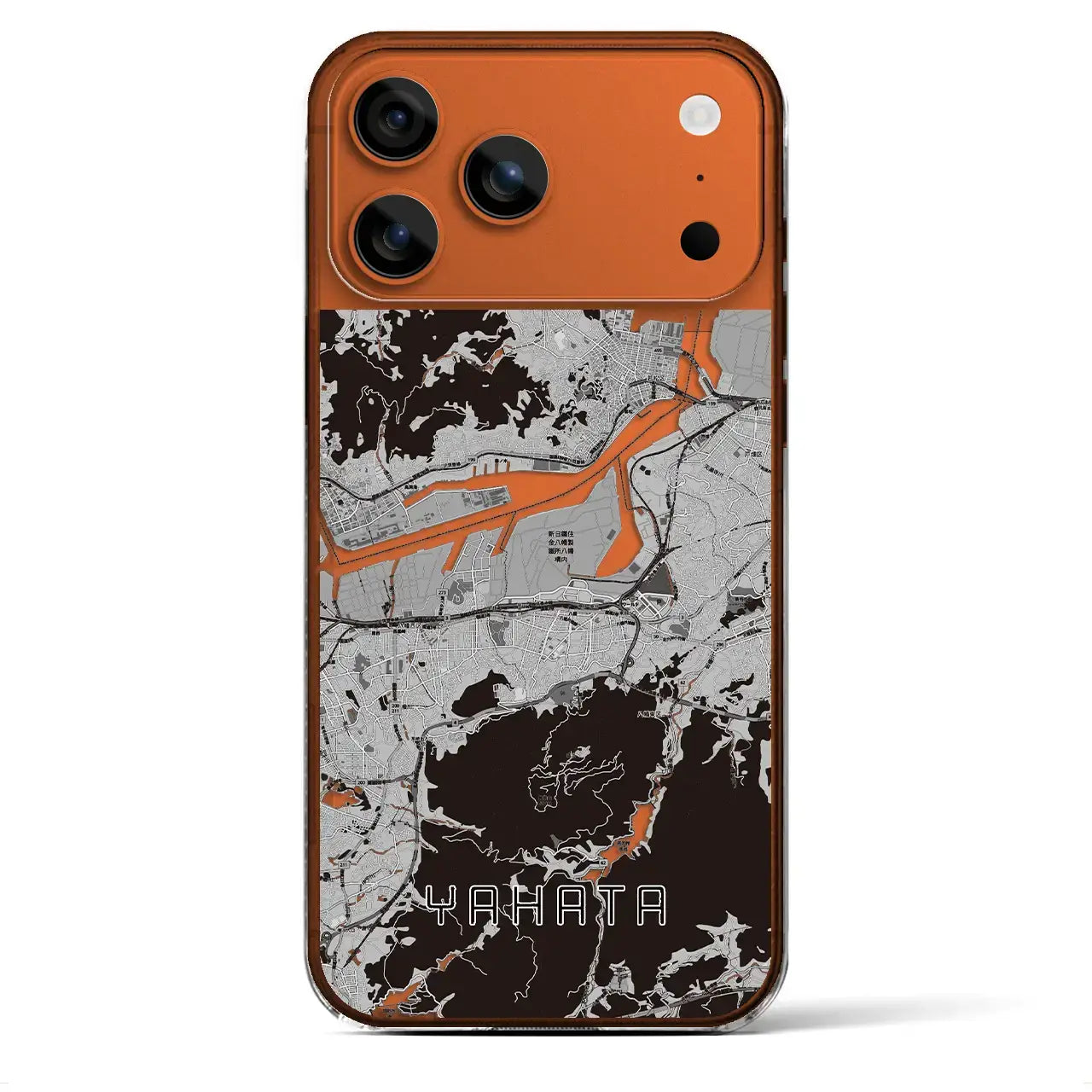 【八幡(福岡県)】地図柄iPhoneケース(クリアタイプ)