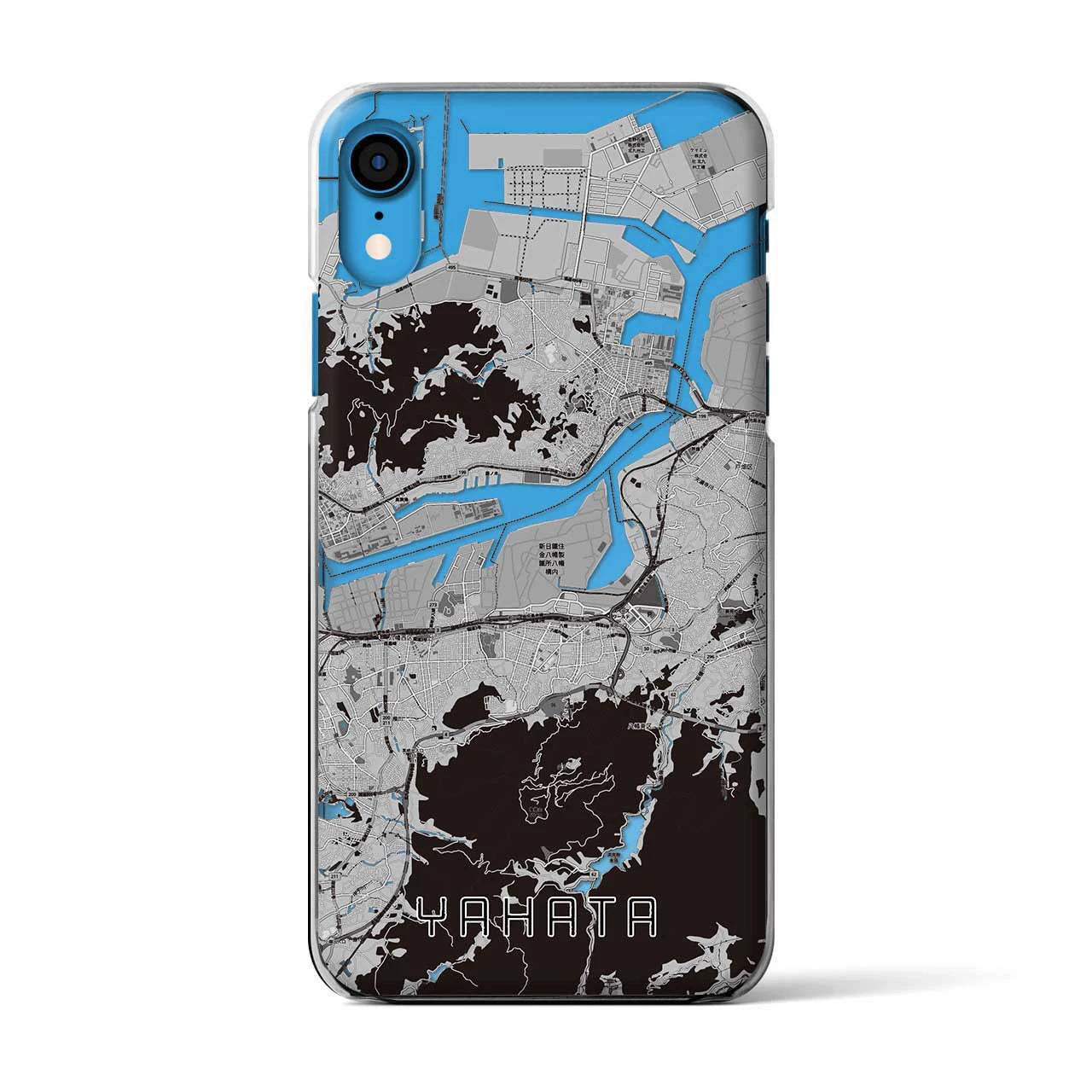 【八幡(福岡県)】地図柄iPhoneケース(クリアタイプ)