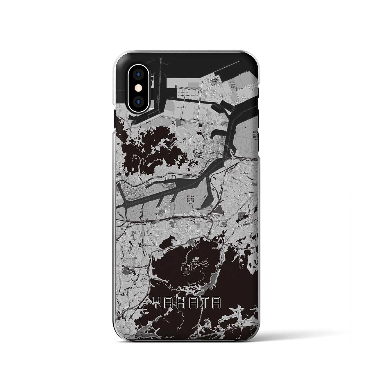 【八幡(福岡県)】地図柄iPhoneケース(クリアタイプ)