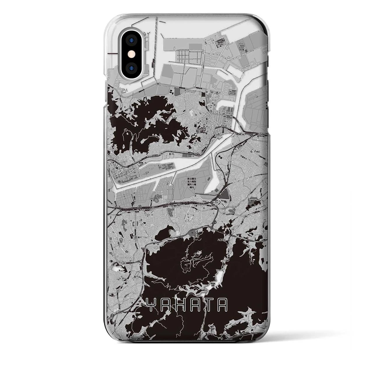 【八幡(福岡県)】地図柄iPhoneケース(クリアタイプ)