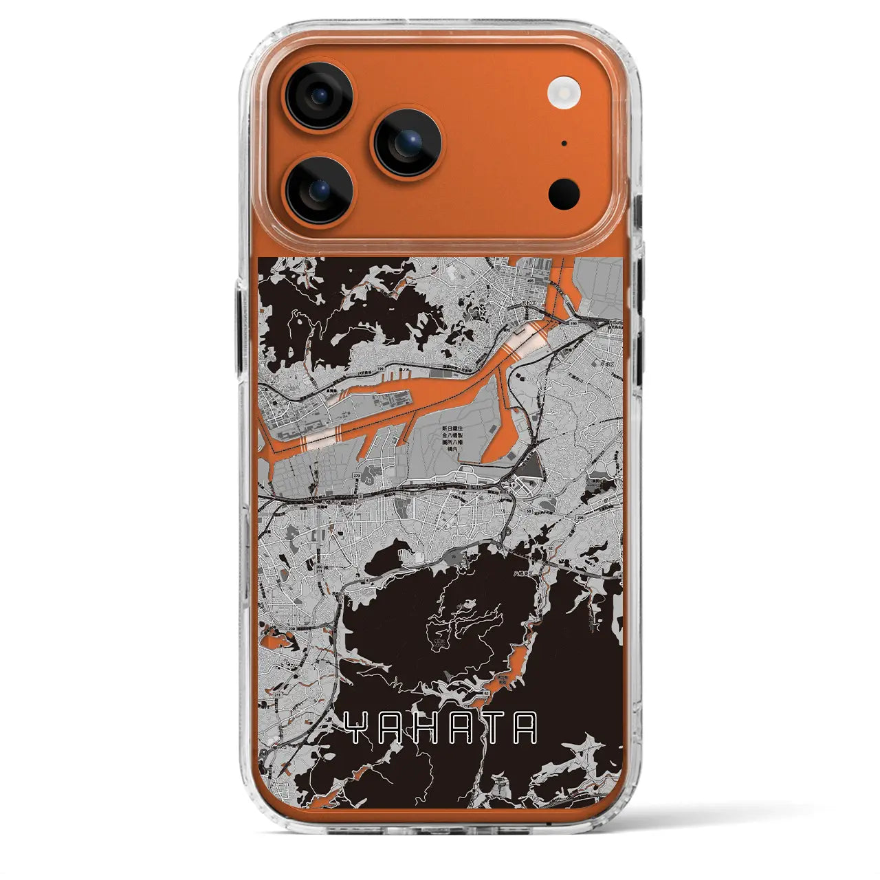 【八幡(福岡県)】地図柄iPhoneケース(MagSafeタイプ)