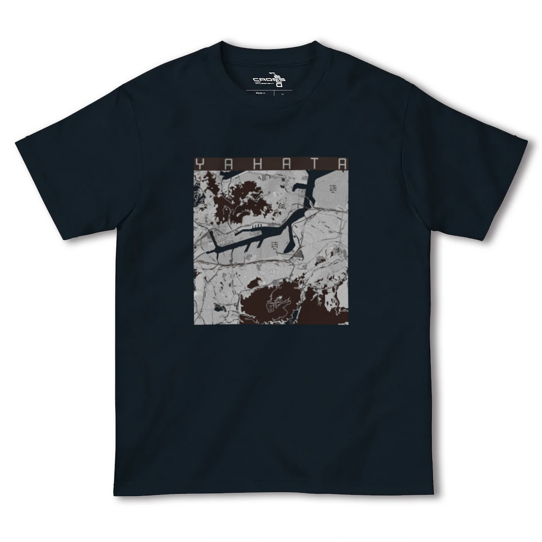 【八幡(福岡県)】地図柄ヘビーウェイトTシャツ