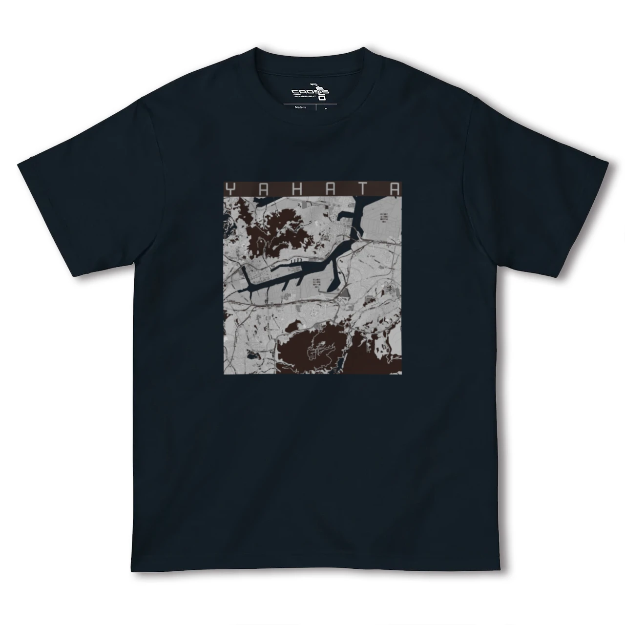 【八幡(福岡県)】地図柄ヘビーウェイトTシャツ