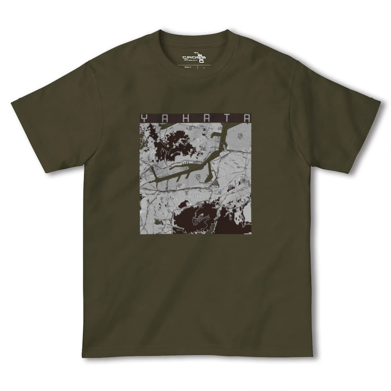 【八幡(福岡県)】地図柄ヘビーウェイトTシャツ